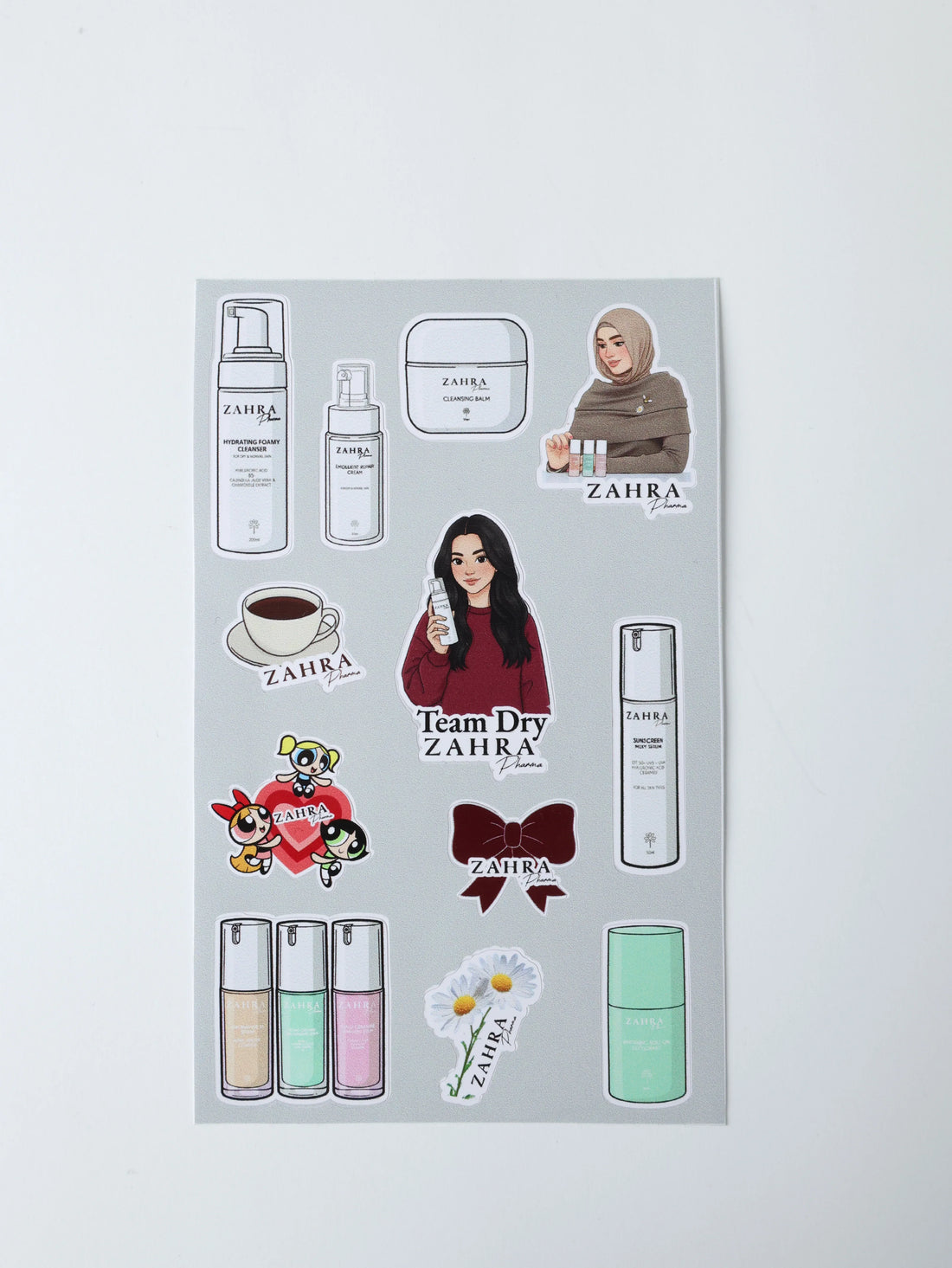 Sticker for team dry skin