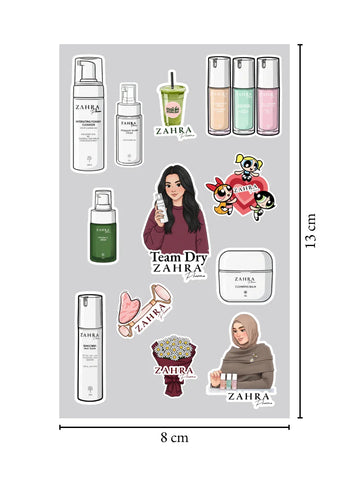 Sticker for team dry skin